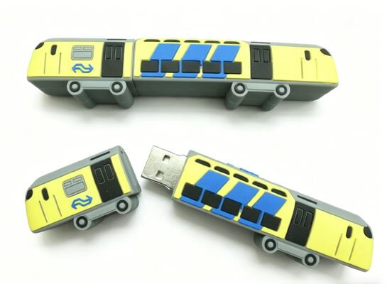 فلش مموری USB طرح قطار کارتونی پی وی سی قالب مترو فلش مموری USB
