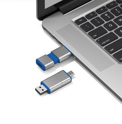 همه پاس‌شده H2 USB + نوع C درایو فلش USB می‌توانند لوگوی OEM One Usb Body