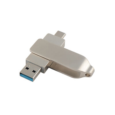 رنگ بدنه یکپارچهسازی با سیستمعامل نقره‌ای با TYPE C USB 128 گیگابایت 256 گیگابایت اندازه USB پرسرعت 71.4*16.8*10.1 میلی‌متر