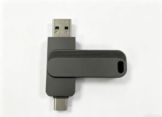 تفنگ سیاه رنگ USB 3.0 + Type C 1005 با گذراندن تست H2 نوع C درایوهای فلش USB Fast Match USA و EU Standard