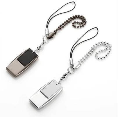 ميني USB فلش درايو با زنجير کليد مي تواند لوگو ليزري و چاپ لوگو توسط سفارشي ساخته شده بدن USB مي تواند نقره و رنگ خاکستري