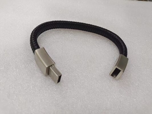 کمربند با فلز USB فلش درایو قسمت کمربند بافت می تواند هر رنگ سفارشی را انجام دهد قسمت فلزی می تواند لیزر یا لوگو سفارشی را چاپ کند