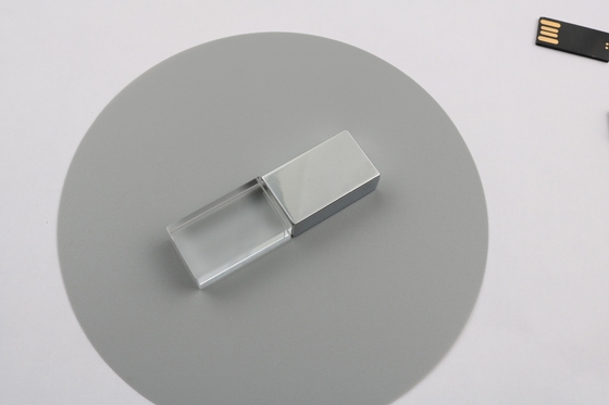حکاکی لوگو کریستال USB Stick 64GB 128GB فلش درایوهای 15MB/S