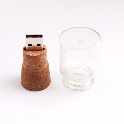 درب شراب شیشه ای به شکل بطری 16 گیگابایتی 32 گیگابایتی و 64 گیگابایتی درایو فلش USB چوبی