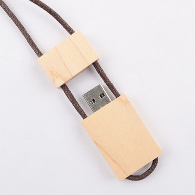 16 گیگابایت 32 گیگابایت 64 گیگابایت درایو فلش USB چوبی افرا با طناب USB 3.0 سرعت سریع
