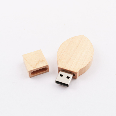 لوگوی حکاکی چوبی برگ‌دار USB 3.0 سرعت 100 مگابایت تا 80 مگابایت بر ثانیه در دو طرف
