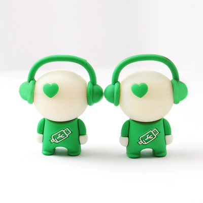 2.0 3.0 PVC Cartoon USB Flash Drive 16G 64G Full Memory گواهی FCC