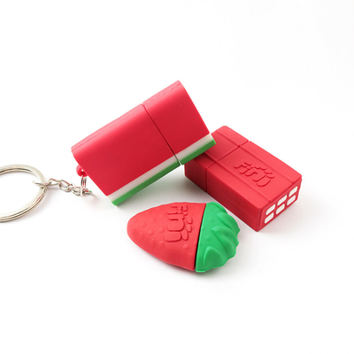 قالب باز PVC استیک USB هندوانه توت فرنگی شکلات ناز
