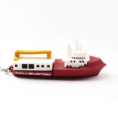 3D Boat Shapes PVC درایوهای فلش USB سفارشی 128 گیگابایت تست H2