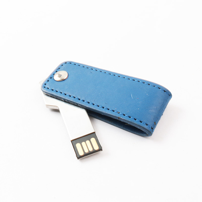 پورت USB 2.0 درایو فلش USB چرم PU Logo منبت سفارشی