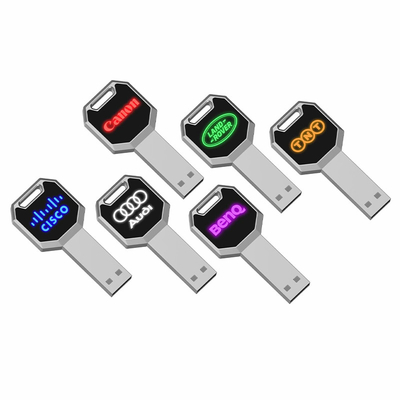 درایو USB کریستال نور LED 2.0 تراشه های فلش با سرعت 128 گیگابایتی 15 مگابایت بر ثانیه