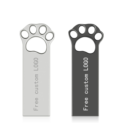 درایو فلش USB فلزی Dog Paw Shapes 2.0 128GB 256GB 15MB/S سرعت