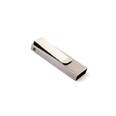 درایو USB فلزی Clip Shapes تراشه های UDP LOGO چاپ لیزری سفارشی شده