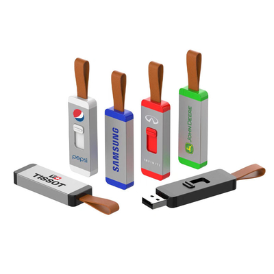 ODM Leather Usb Flash Drive Print Logo 4G 20MB/S سرعت خواندن