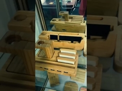 110KHZ - 205KHZ Multifunction Wireless Charger 8mm Sensing Bamboo Wooden Color